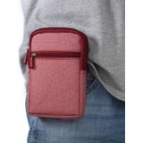 Universal Jeans Leisure Style Leather Case / Waist Bag for Galaxy S9+ & S8+ & Note 8 & S7 Edge / iPhone X  & 7 & 7 Plus & 6 Plus & 6s Plus / Huawei Mate 8  Size:18.0 x 11.0 x 2.5cm(Pink)