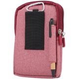Universal Jeans Leisure Style Leather Case / Waist Bag for Galaxy S9+ & S8+ & Note 8 & S7 Edge / iPhone X  & 7 & 7 Plus & 6 Plus & 6s Plus / Huawei Mate 8  Size:18.0 x 11.0 x 2.5cm(Pink)