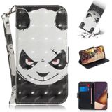 For Samsung Galaxy Note20 Ultra 3D Colored Drawing Horizontal Flip Leather Case with Holder & Card Slots & Wallet & Lanyard(Angry Bear)