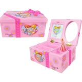 Girly Heart Dancing Girl Jewelry Storage Music Box  Style:Swing(Pink)
