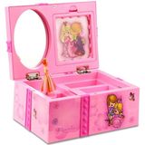 Girly Heart Dancing Girl Jewelry Storage Music Box  Style:Swing(Pink)