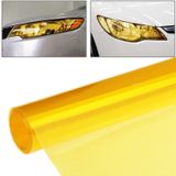 Protective Decoration Bright Surface Car Light Membrane /Lamp Sticker  Size: 195cm x 30cm(Gold)