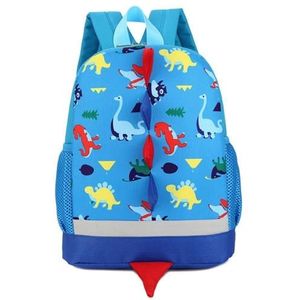 Backpack Cute Cartoon Dinosaur School Bags for Children(Blue)