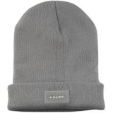 Unisex Warm Winter Polyacrylonitrile Knit Hat Adult Head Cap with 5 LED Light (Grey)