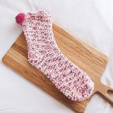 3 Pairs Christmas Women Fluffy Socks Warm Winter Cosy Lounge Socks(Pink)