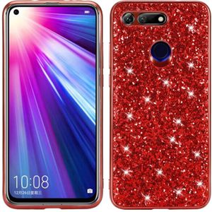 Glitter Powder Shockproof TPU Case for Huawei Honor View 20 (Red)