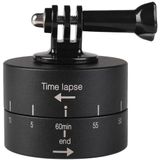360 Degree Auto Rotation 60 Minutes Time Lapse Stabilizer Tripod Head Adapter for GoPro(Black)