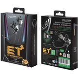 WK ET-Y30 ET Series 3.5mm Elbow In-ear Wired Wire-control Gaming Earphone with Microphone (Black)