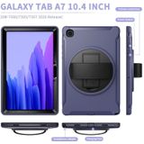 For Samsung Galaxy Tab A7 10.4 (2020) 360 Degree Rotation PC + TPU Protective Case with Holder & Hand Strap(Blue)