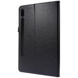 For Samsung Galaxy Tab S7 / SM-870 Crazy Horse Texture Horizontal Flip Leather Case with 2-folding Holder & Card Slot(Black)