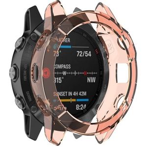 For Garmin Fenix 6 TPU Half Coverage Smart Watch Protevtice Case (Orange)