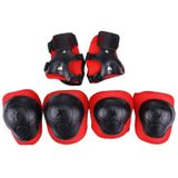 6 in 1 Roller Skate Knee & Elbow & Wrist Pads Protective Gear Sets(Black)