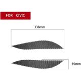 2 PCS / Set Carbon Fiber Car Lamp Eyebrow Decorative Sticker for Honda Civic 2001-2003  Drop Glue Version