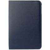 360 Degree Rotatable Litchi Texture Leather Case with 2-angle Viewing Holder for Galaxy Tab 4 10.1 / SM-T530 / T531(Dark Blue)