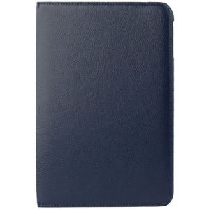 360 Degree Rotatable Litchi Texture Leather Case with 2-angle Viewing Holder for Galaxy Tab 4 10.1 / SM-T530 / T531(Dark Blue)