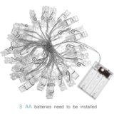 3m Photo Clip LED Fairy String Light  30 LEDs 3 x AA Batteries Box Chains Lamp Decorative Light for Home Hanging Pictures  DIY Party  Wedding  Christmas Decoration