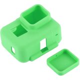 PULUZ Shock-proof Silicone Protective Case with Lens Cover for GoPro HERO(2018) /7 Black /6 /5 with Frame(Green)