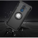 Magnetic 360 Degree Rotation Ring Holder Armor Protective Case for Huawei Mate 10 Pro (Navy Blue)