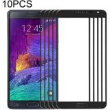 10 PCS Front Screen Outer Glass Lens for Samsung Galaxy Note 4 / N910 (Black)