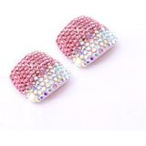 2 PCS Crystal Fake Nail Art Tips Rhinestone Full Cover Toenails Decals Stickers(NO:32)