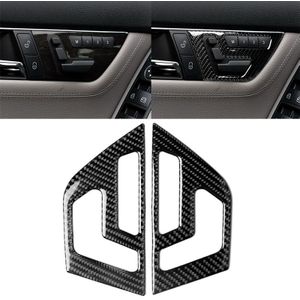 2 PCS Car Carbon Fiber Seat Adjustment Panel Decorative Sticker for Mercedes-Benz W204 2007-2013