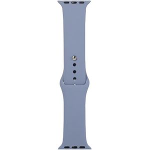 For Apple Watch Series 6 & SE & 5 & 4 40mm / 3 & 2 & 1 38mm Silicone Watch Replacement Strap  Long Section (Men)(Lavender Grey)