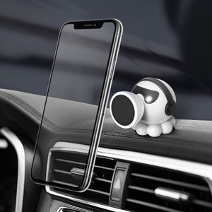 Car Octopus Shape Magnetic Mobile Phone Holder (White)