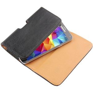 Litchi Texture Wallet Style Leather Case with Belt Clip for iPhone X / 7 / 6  Galaxy S6 / S5 / S4 / S3 (Black)