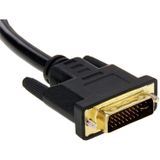 30cm DVI 24+5 Pin Male to 2 VGA Female Splitter Cable(Black)