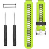 For Garmin Forerunner 735 XT Two-tone Silicone Strap(Lime + Black)