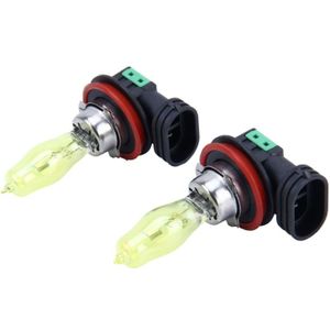 2 X H11 HOD Halogen Bulbs 12V 100W 2400 LM 3500K Yellow Light Headlights