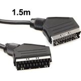 20 Pin SCART to SCART Lead Cable for DVD/HDTV/AV/TV  Cable Length: 1.5m