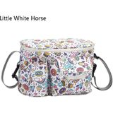 Multifunctional Baby Stroller Hanging Bag Baby Supplies Storage Bag(Little White Horse)