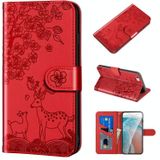 Sika Deer Embossing Pattern Horizontal Flip PU Leather Case with Holder & Card Slot & Wallet & Photo Frame For iPhone 6 Plus / 6s Plus(Red)