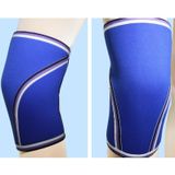 7mm SCR Neoprene Rubber Weightlifting Knee Pads Outdoor Sports Protector  Size:M(Blue)