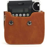 PU Leather Camera Protective bag for FUJIFILM Instax Mini 90 Camera  with Adjustable Shoulder Strap(Brown)