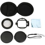 For GoPro HERO5 Sport Action Camera Professional 58mm 16X Macro Lens Close-up Filter with Lens Base & Adapter Ring & Lens Protective Cap & Anti-lost Hand Strap & Cleaning Cloth