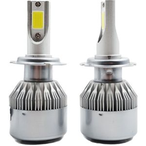 2 PCS C9 H7 18W 1800LM 6000K Waterproof IP68 Car Auto LED Headlight with 2 COB LED Lamps  DC 9-36V(White Light)