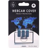 3 PCS Universal Ultra-thin Design Rectangle WebCam Cover Camera Cover for Desktop  Laptop  Tablet  Phones (White)