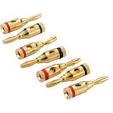 20 PCS 4mm Gold-Plated Banana Head Audio Plug Socket Speaker Cable Connector