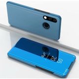 Electroplating Mirror Horizontal Flip Leather Case for Huawei P30 Lite / Nova 4e  with Holder(Sky Blue)