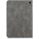 For Amazon Kindle Fire HD8 (2020) Rhombus Texture Horizontal Flip Magnetic Leather Case with Holder & Card Slots(Grey)