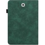 For Samsung Galaxy Tab S2 9.7 T810/T815 Lace Flower Embossing Pattern Horizontal Flip Leather Case with Holder & Card Slots & Wallet & Photo Frame(Green)