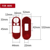 Car Carbon Fiber Lifting Panel Decorative Sticker for BMW Mini F56  Left Drive (Red)