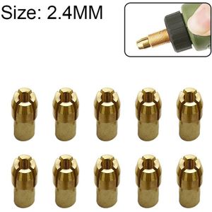 10 PCS Three-claw Copper Clamp Nut for Electric Mill Fittings?Bore diameter: 2.4mm