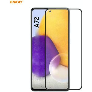 For Samsung Galaxy A72 4G / 5G ENKAY Hat-Prince Anti-drop Full Glue Tempered Glass Full Screen Film Anti-fall Protector