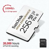 SanDisk U3 Driving Recorder Monitors High-Speed SD Card Mobile Phone TF Card Memory Card  Capacity: 256GB
