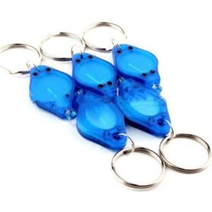 2 PCS Mini Pocket Keychain Flashlight Micro LED Squeeze Light Outdoor Camping Ultra Bright Emergency Key Ring Light Torch Lamp(Blue)