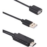 1080P USB 2.0 Male + USB 2.0 Female to HDMI HDTV AV Adapter Cable for iPhone / iPad  Android Smartphones(Black)