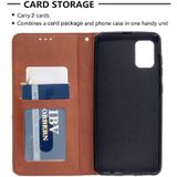 For Samsung Galaxy A31 Rhombus Texture Horizontal Flip Magnetic Leather Case with Holder & Card Slots & Wallet(Brown)